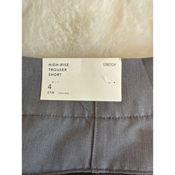 AE Stretch High-Waisted Trouser Short Heathered Gray size 4 27W NEW - Picture 5 of 6